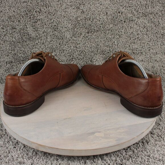 Florsheim Oxford Dress Shoes Mens 10.5D Brown Leather Cap Toe Classic - Picture 6 of 12